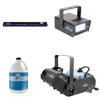 Chauvet DJ Hurricane Fog Machine with Fog Juice, Strobe Light & UV Black Light - VMInnovations