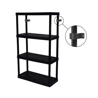 Gracious Living 4 Shelf Tier (2 Pack), Life Story Storage Box, 20 Gal (14 Pack) - VMInnovations