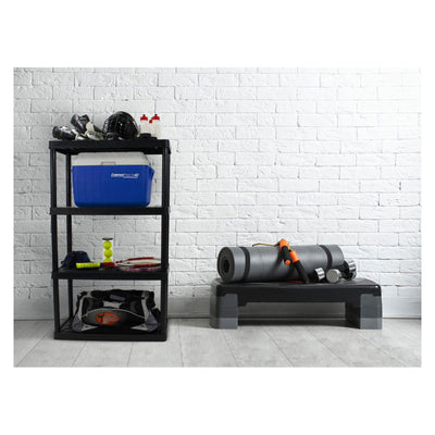 Gracious Living 4 Shelf Tier (2 Pack), Life Story Storage Box, 20 Gal (14 Pack) - VMInnovations