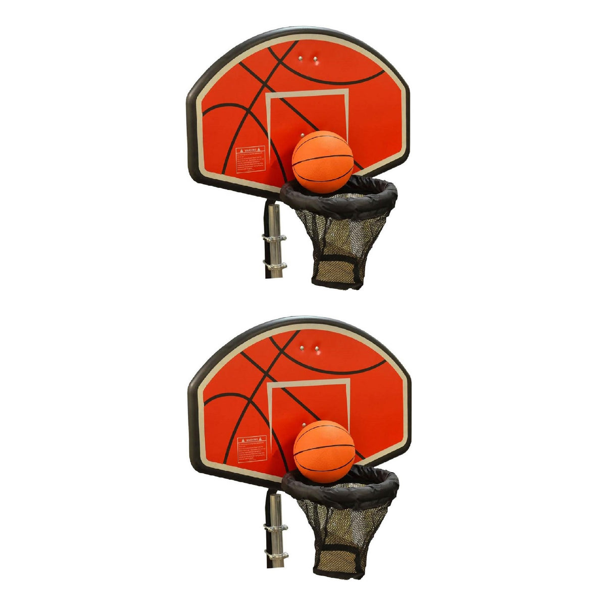 JumpKing Trampoline Basketball Hoop w/ mount and Inflatable Basketball (2 Pack)