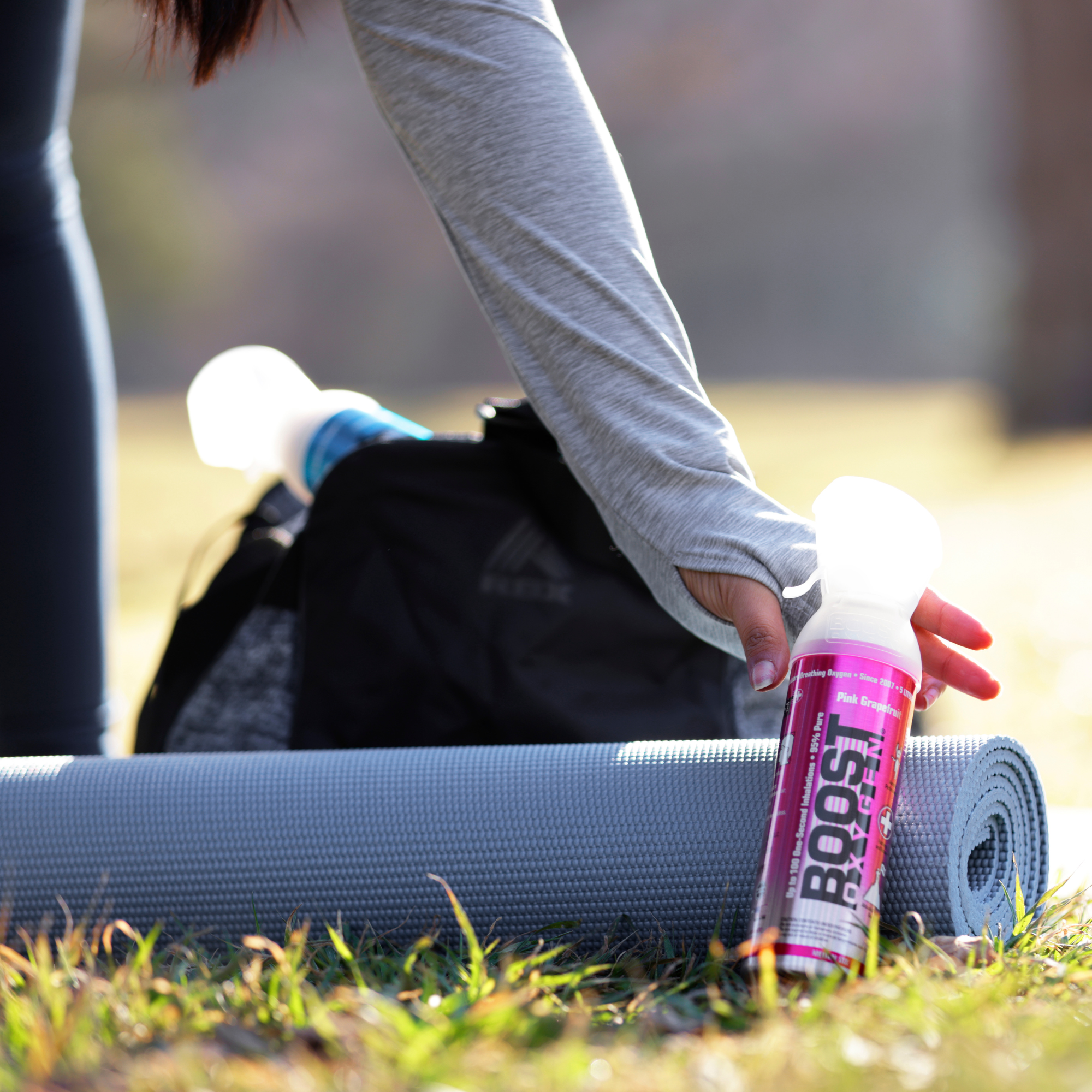 Boost Oxygen Pocket Sized Canned Oxygen w/ Mouthpiece, Pink Grapefruit (9 Pack) - VMInnovations