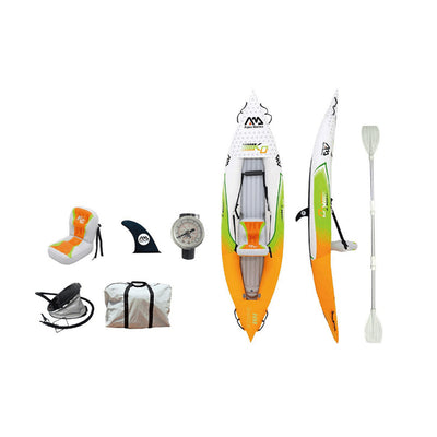 Aqua Marina HM-312 Betta Inflatable 1 Person Leisure Paddle Kayak, Orange/White