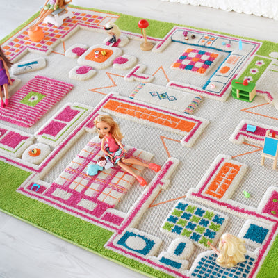 IVI 3D Play Carpets 59 x 39 Inch Play House Educational Toddler Mat Rug, Medium - VMInnovations