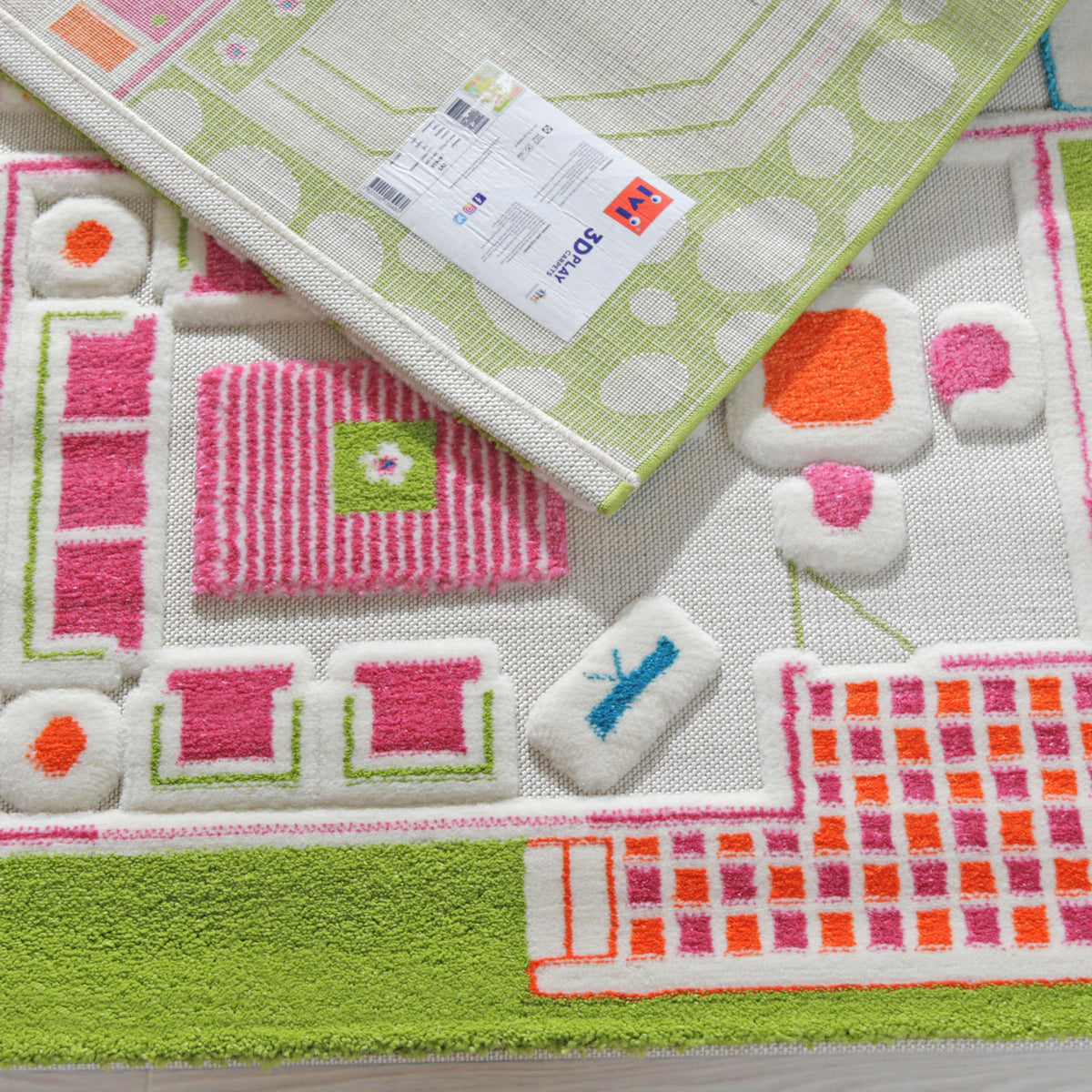 IVI 3D Play Carpets 59 x 39 Inch Play House Educational Toddler Mat Rug, Medium - VMInnovations