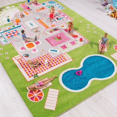 IVI 3D Play Carpets 78 x 52.5 Inch Play House Educational Toddler Mat Rug, Large - VMInnovations