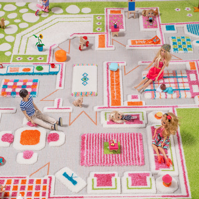 IVI 3D Play Carpets 78 x 52.5 Inch Play House Educational Toddler Mat Rug, Large - VMInnovations