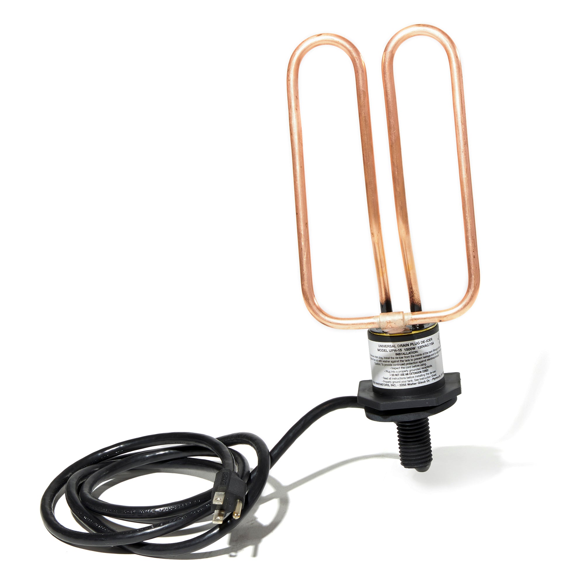 Farm Innovators UPH-15 Universal Water Tank 1500W Drain Plug De-Icer (Open Box) - VMInnovations