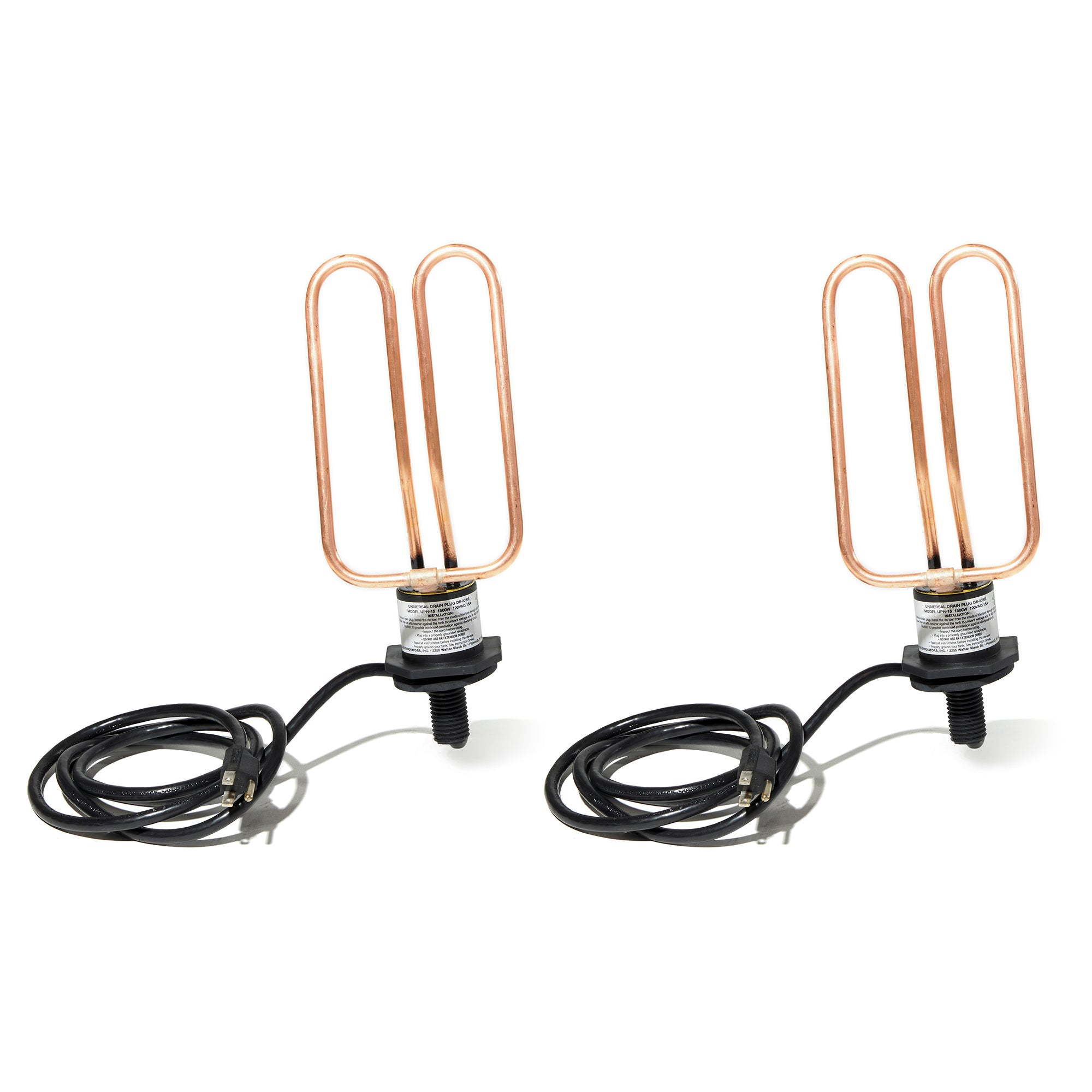 Farm Innovators Universal Livestock Water Tank 1500W Drain Plug De-Icer (2 Pack) - VMInnovations