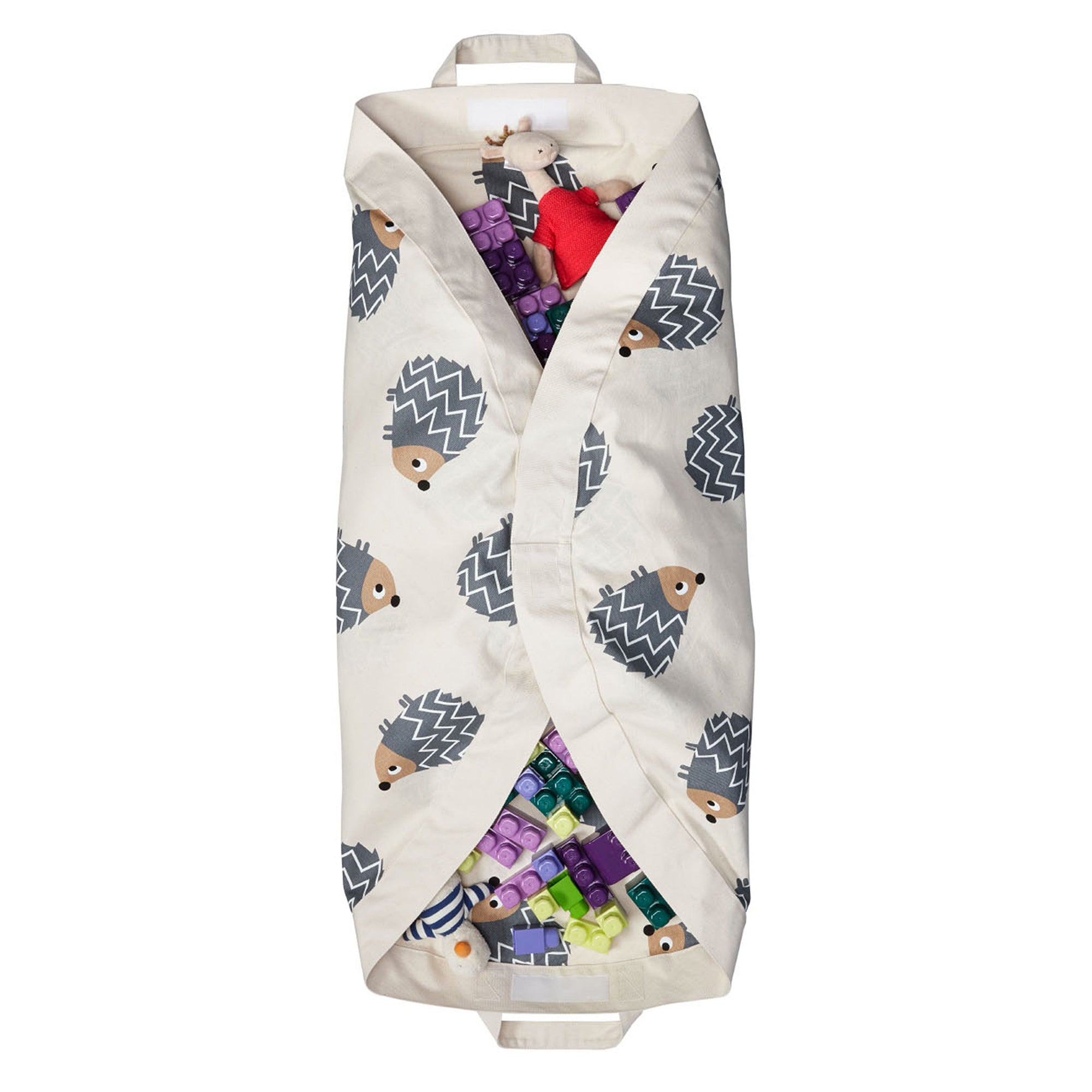 3 Sprouts Diaper Caddy & Convertible Toy Storage Bag/Play Mat, Hedgehog Design