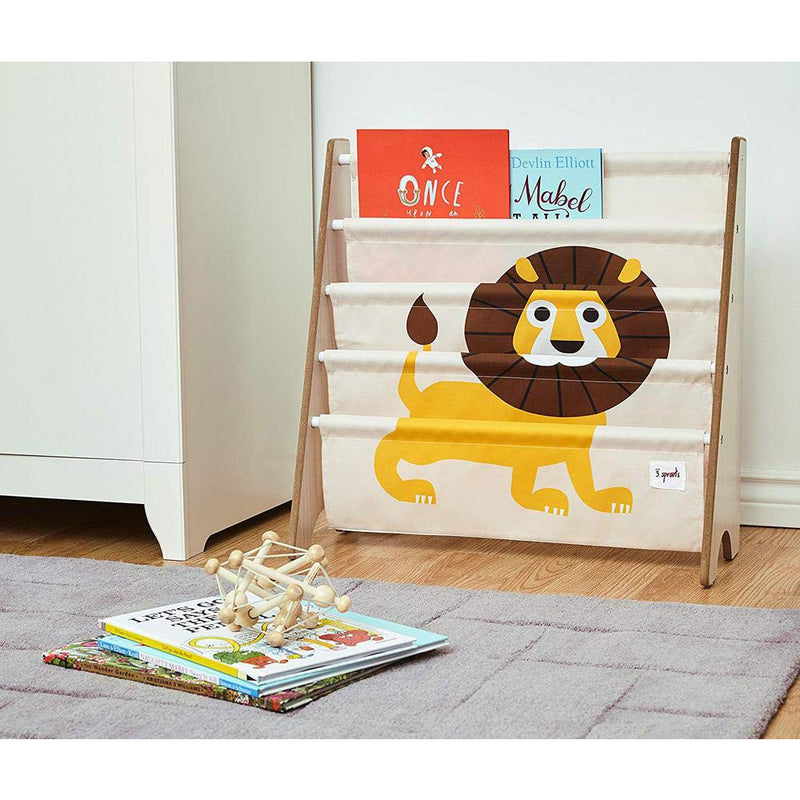 3 Sprouts URKLIO Kids Storage Shelf Organizer Baby Room Bookcase Furniture, Lion