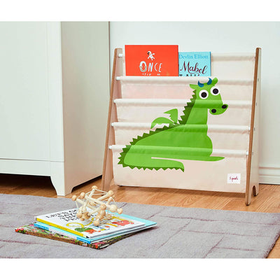 3 Sprouts Hamper Laundry Basket and Bookcase Shelf Organizer Rack, Llama Design - VMInnovations