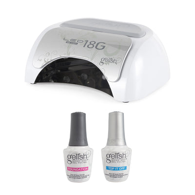 Gelish Harmony 18G Professional Gel Nail Polish LED Lamp + Base & Sealer Polish - VMInnovations