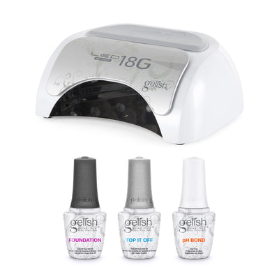 Gelish 18G LED Nail Polish Curing Light & Terrific Trio Gel Polish Essentials - VMInnovations
