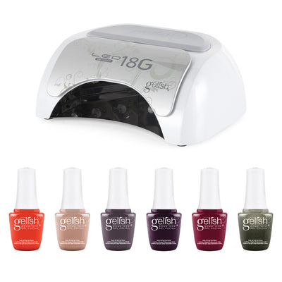 Gelish Nail Polish Dryer Cure LED Lamp & Rendezvous Soak Off Gel Nail Polish Set - VMInnovations