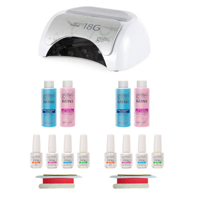 Gelish Nail Polish Dryer Cure LED Lamp and Complete Basix Starter Kit (2 Pack) - VMInnovations
