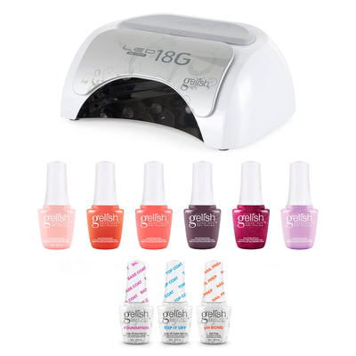 Gelish Complete Manicure Kit w/ 18G Curing Light, Terrific Trio & Sunrise Polish - VMInnovations