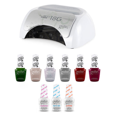 Gelish Complete Manicure Kit w/ 18G Curing Light, Terrific Trio & Winter Sing 2 - VMInnovations