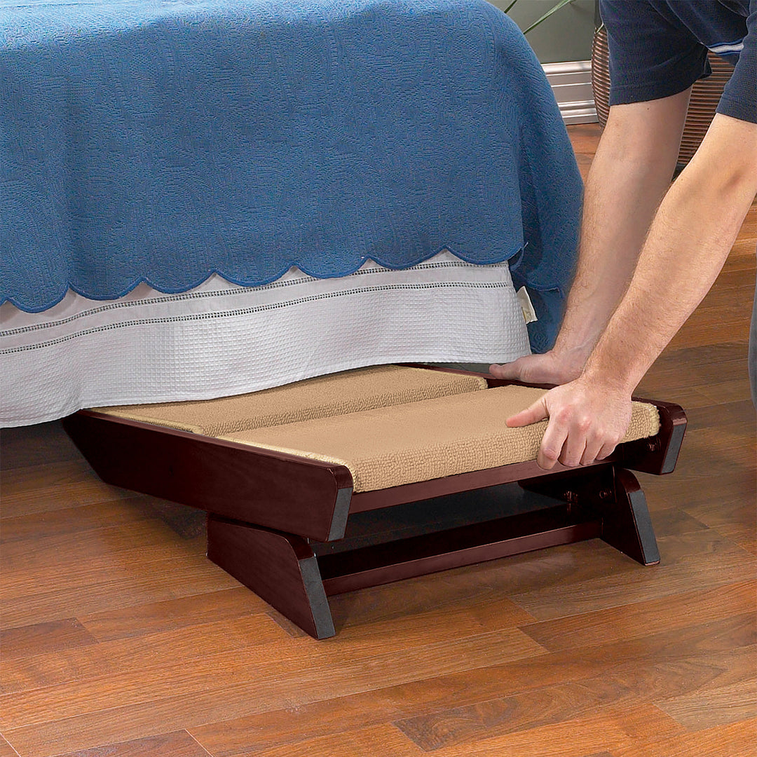 Pet Studio Dog Ramp with 3 Non Slip Steps and Durable Pine Frame (Open Box) - VMInnovations