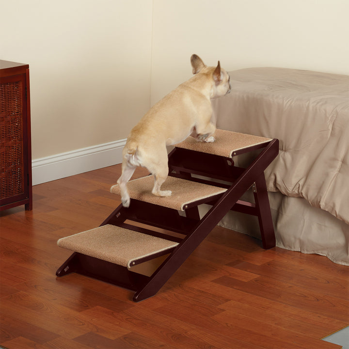 Pet Studio Dog Ramp with 3 Non Slip Steps and Durable Pine Frame (Open Box) - VMInnovations