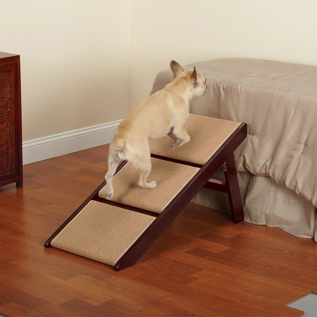 Pet Studio Dog Ramp with 3 Non Slip Steps and Durable Pine Frame (Open Box) - VMInnovations