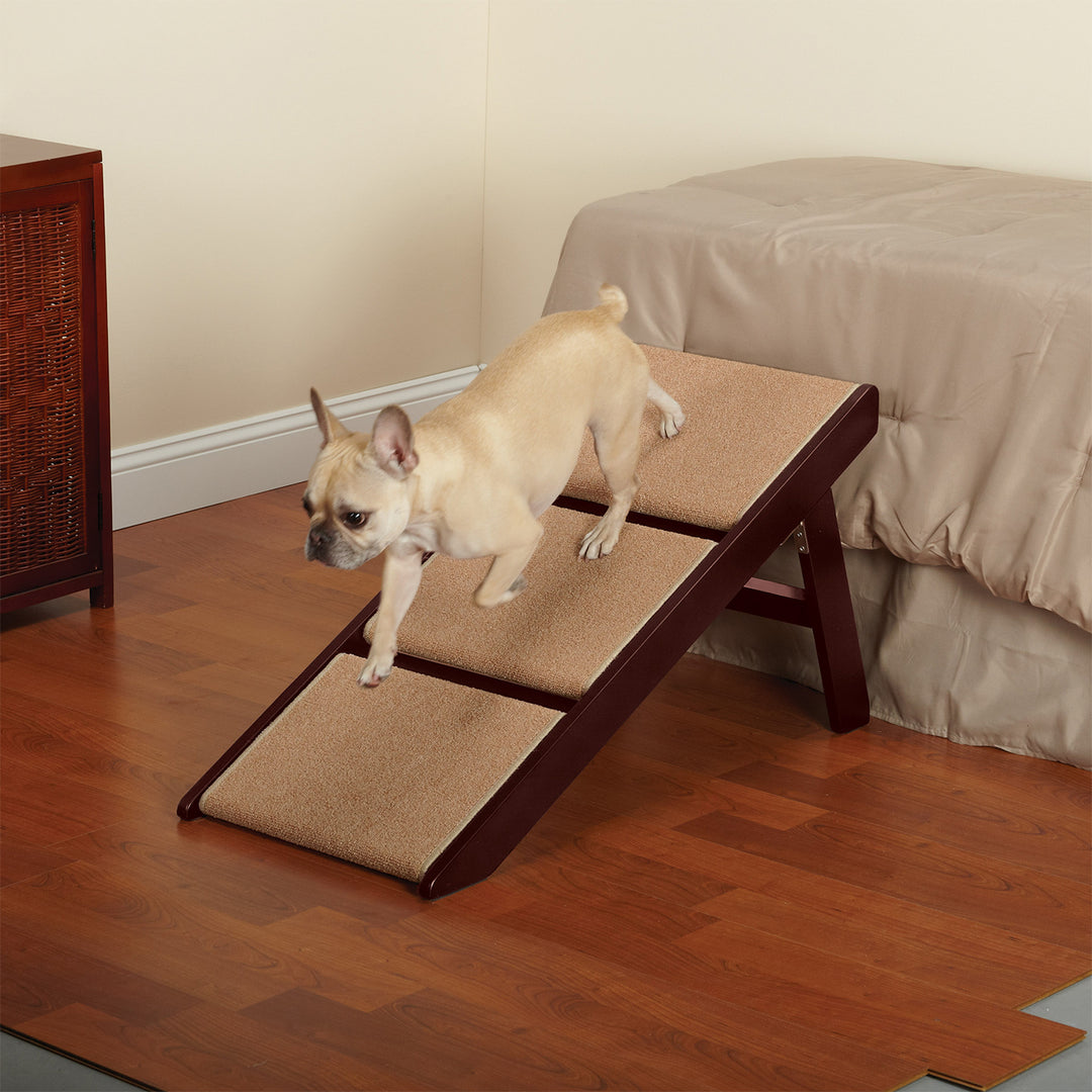 Pet Studio Dog Ramp with 3 Non Slip Steps and Durable Pine Frame (Open Box) - VMInnovations