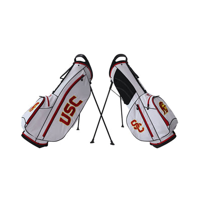 Bridgestone 2019 NCAA 9 Inch 4 Way Stand Golf Bag with Handle, USC (Open Box)