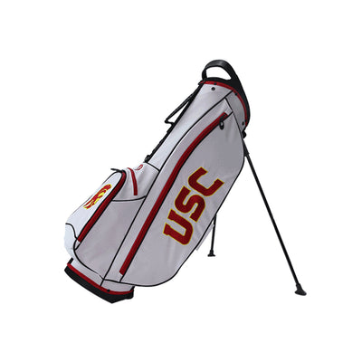Bridgestone 2019 NCAA 9 Inch 4 Way Stand Golf Bag with Handle, USC (Open Box)