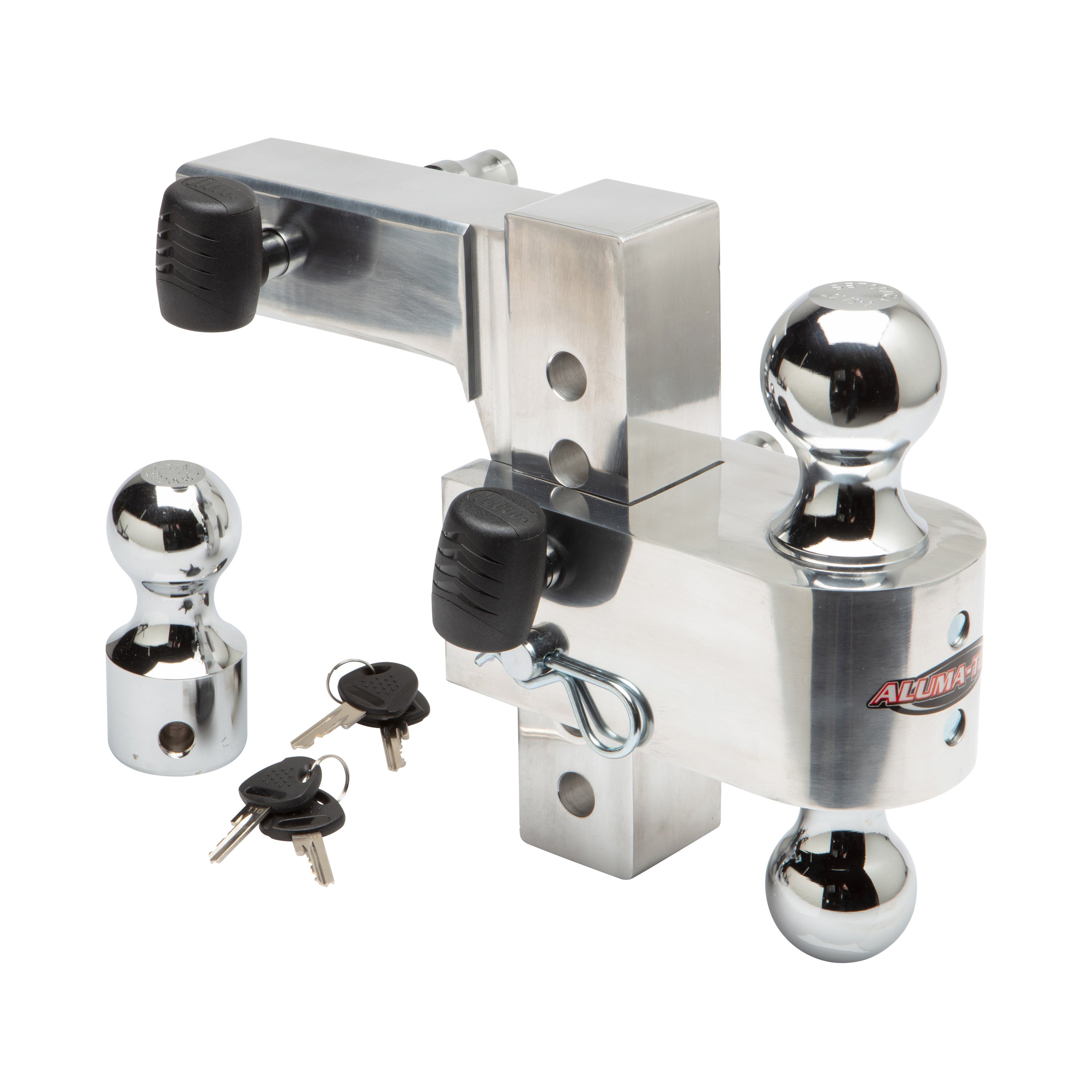 Uriah AlumaTow Adjustable Aluminum Tow Trailer Hitch Mount 6 Inch Drop (2 Pack) - VMInnovations