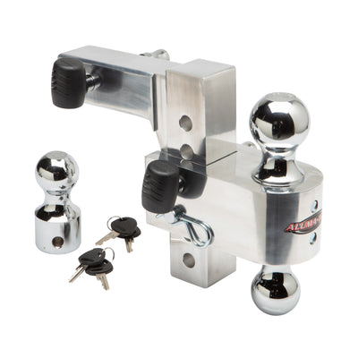 Uriah AlumaTow Adjustable Aluminum Tow Trailer Hitch Mount 6 Inch Drop (2 Pack) - VMInnovations