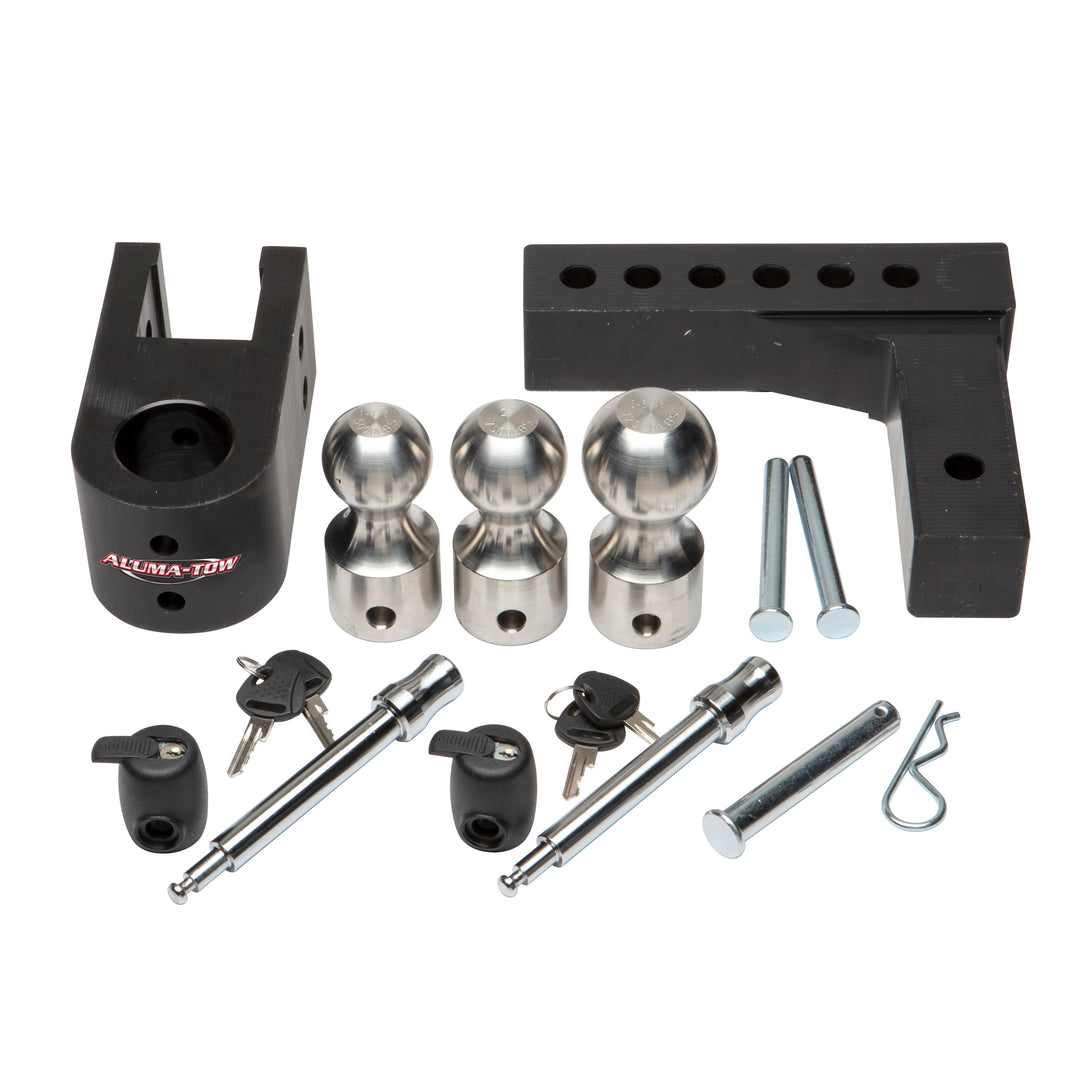 Aluma-Tow UT623800 Ultra Adjustable SS Aluminum Ball Mount Kit for 2" Receivers