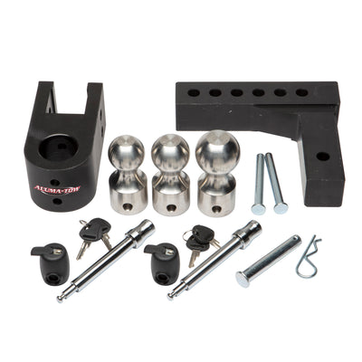 Aluma-Tow Adjustable Aluminum Ball Mount Kit for 2 Inch Receivers (For Parts) - VMInnovations