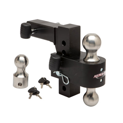 Aluma-Tow UT623800 Ultra Adjustable SS Aluminum Ball Mount Kit for 2" Receivers - VMInnovations