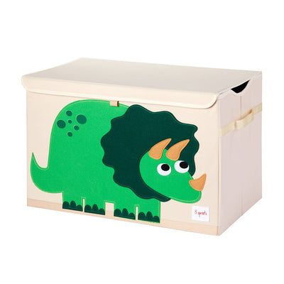 3 Sprouts Childrens Collapsible Toy Chest Storage Bin, Green Dinosaur (2 Pack) - VMInnovations