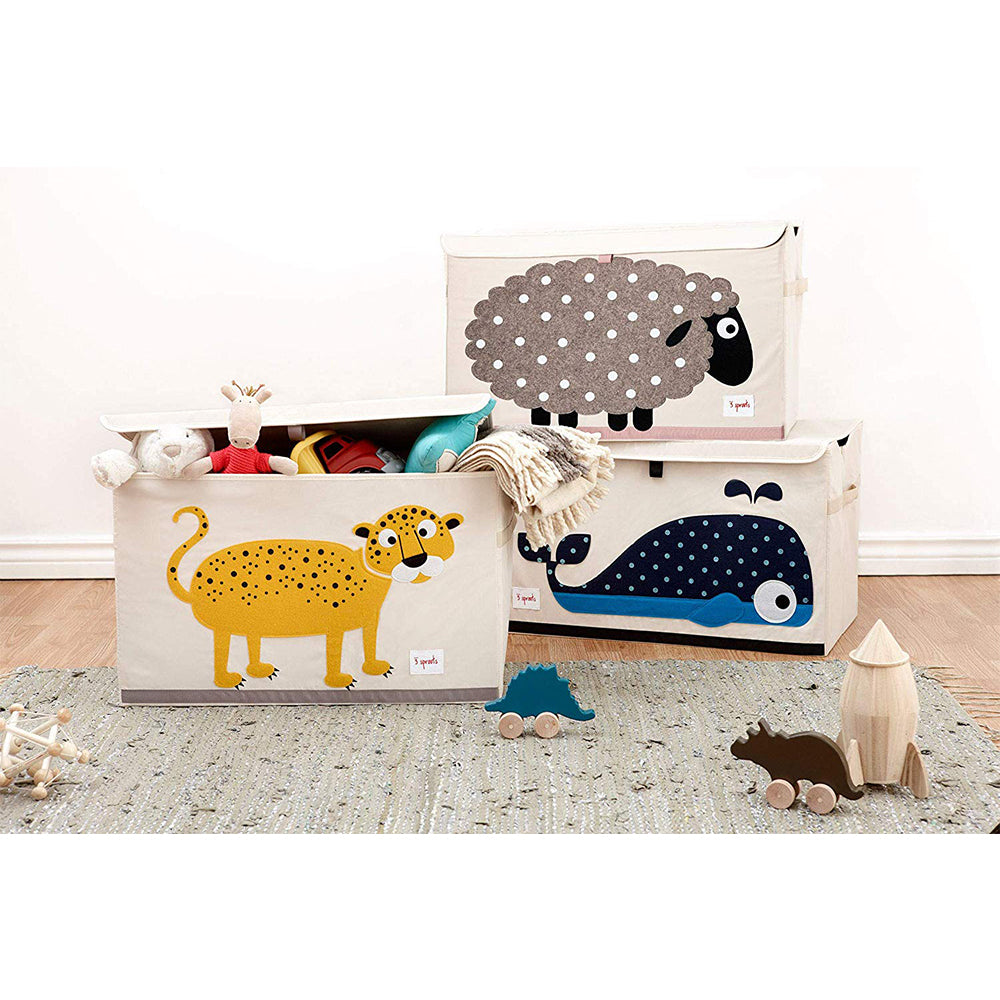 3 Sprouts Baby Laundry Hamper for Nursery, Octopus & Playroom Toy Chest, Whale - VMInnovations