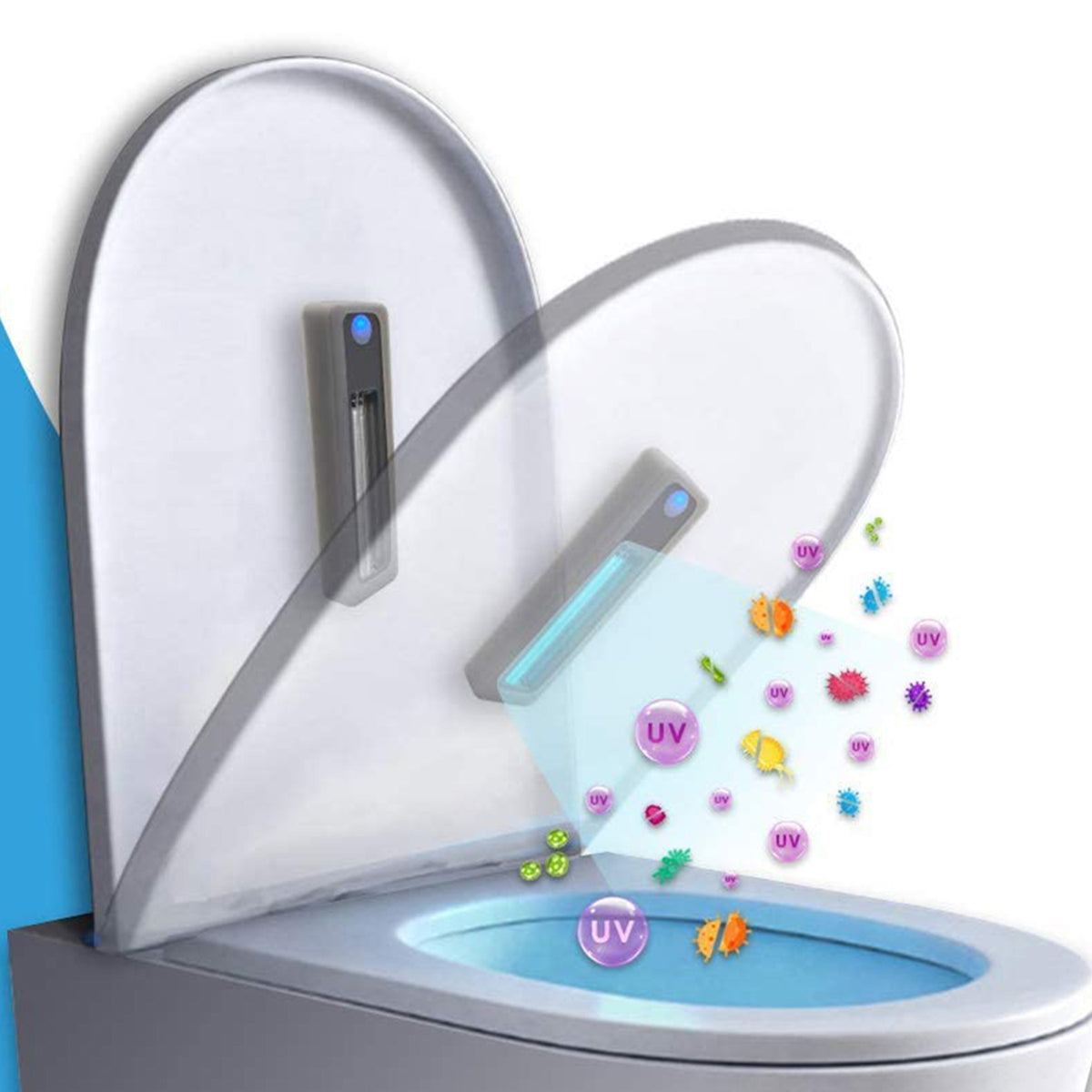UVILIZER Stick Portable UV Light Disinfecting Wand with Adhesive Attachment