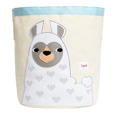 3 Sprouts Cute Storage Bin & Nursery Room Wall Hanging Basket Organizer, Llama - VMInnovations