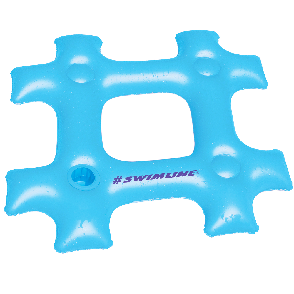 Swimline Giant Inflatable Hashtag Sign Pool or Lake Floating Water Lounger, Blue - VMInnovations