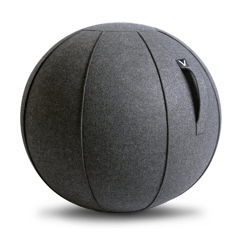 Vivora Luno Classic Felt Sitting Ball with Handle for Home & Office, Anthracite