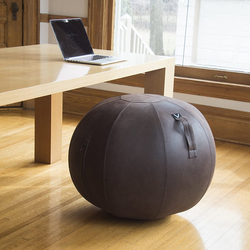Vivora Luno Standard Felt Sitting Ball with Handle for Home and Office, Wenge