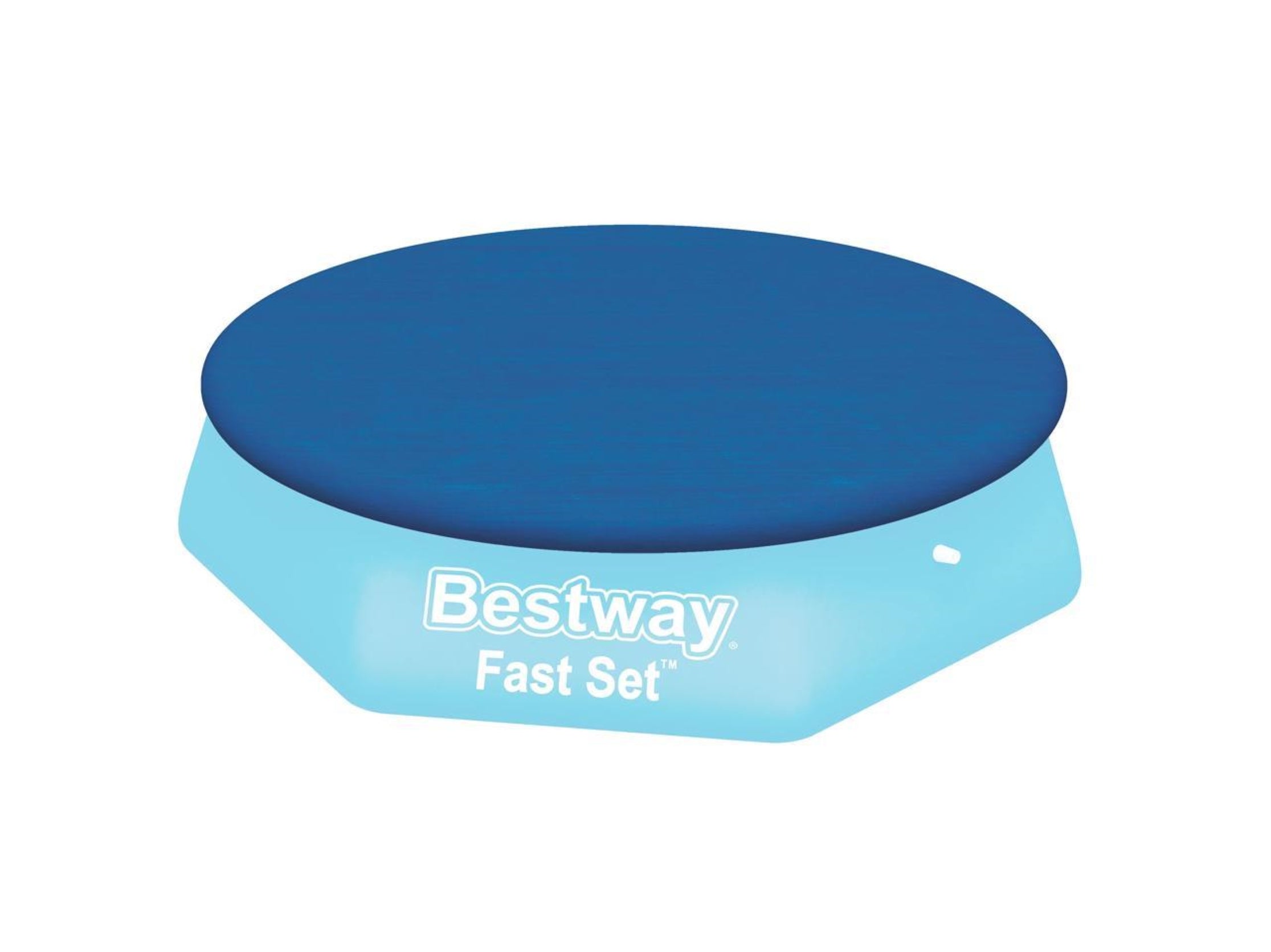 Bestway 58033E Flowclear Fast Set 10 Foot Above Ground Swimming Pool Cover, Blue