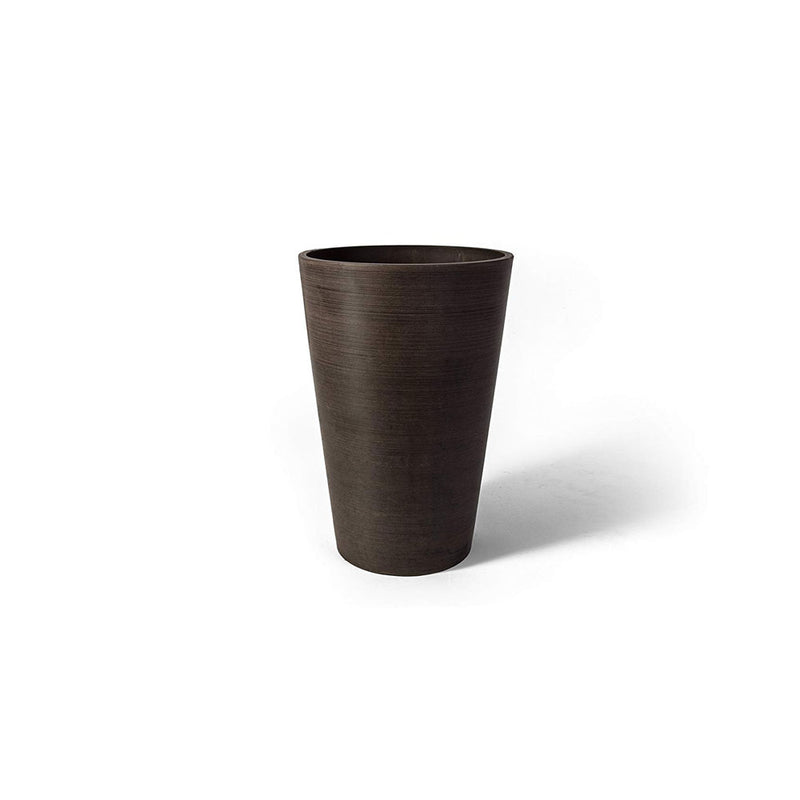 Algreen Valencia 12 x 18 Inch Round Taper Recycled Planter, Chocolate (Open Box)