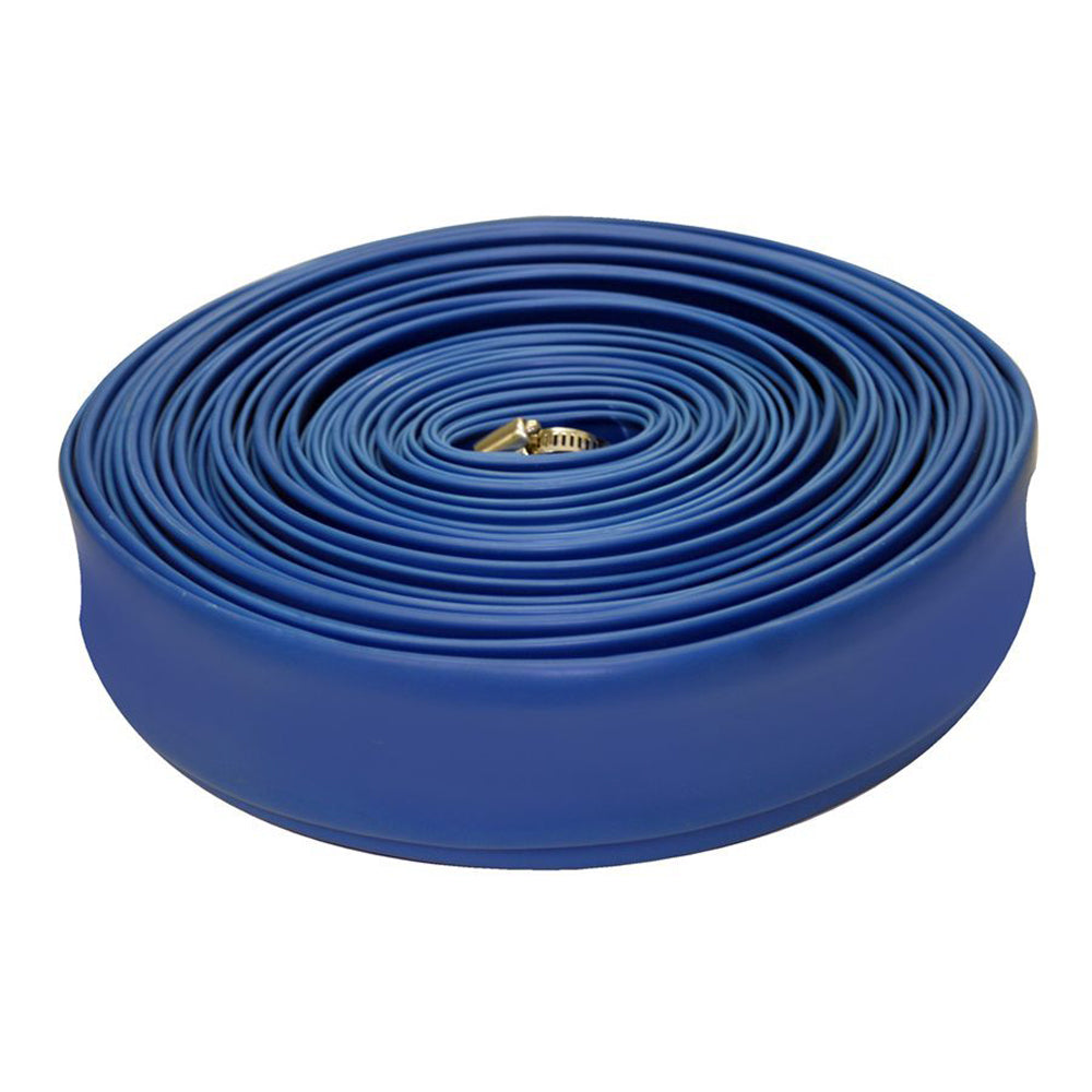 Blue Devil 1.5 Inch x 100 Feet Pool Filter Backwash Hose with Clamp (Open Box)