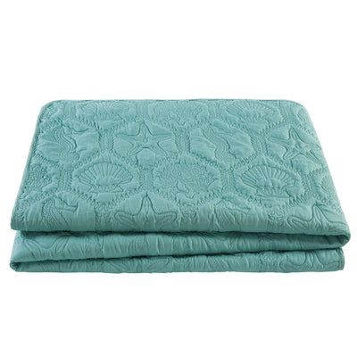 VCNY Home 3 Piece Reversible Bed Quilt and 2 Pillow Shams Set, King (Open Box)