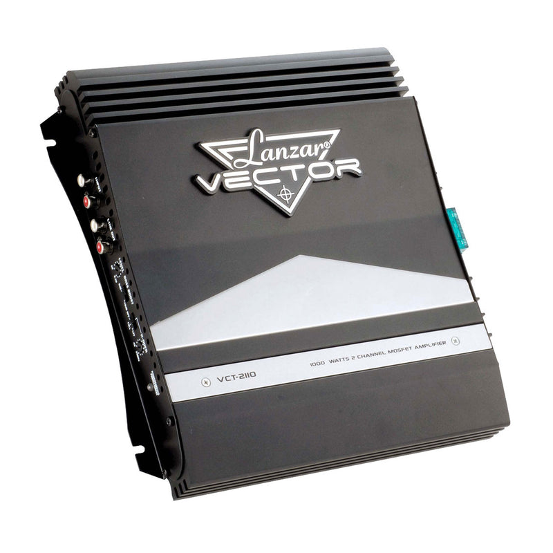 LANZAR VCT2110 Vector 1000 Watt 2 Channel Bridgeable Car Audio Amp (2 Pack)