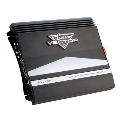 LANZAR VCT2210 Vector 2000 Watt 2 Channel Bridgeable Car Audio Amp (2 Pack)