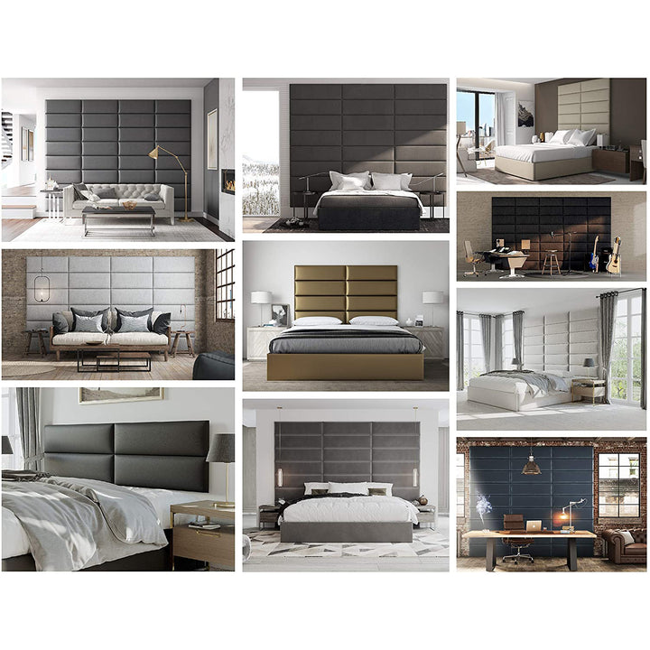 Vant 30 x 11.5 In Floating Decor Wall Panel, Platinum Gray (4 Pack) (Open Box)