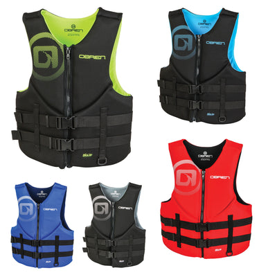O'Brien Men's Traditional Lightweight Zip BioLite Life Jacket, Large, Blue
