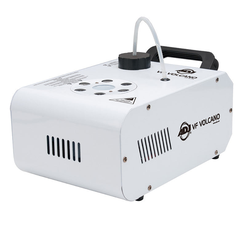 ADJ VF Volcano Fog Machine w/ 6 x 3W RGB LED Lighting w/ Remote, White (2 Pack)