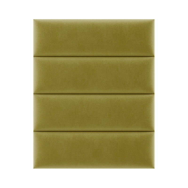 Vant 39x11.5 Inch Upholstered Décor Wall Panels, Olive Moss (4 Pack) (Open Box)