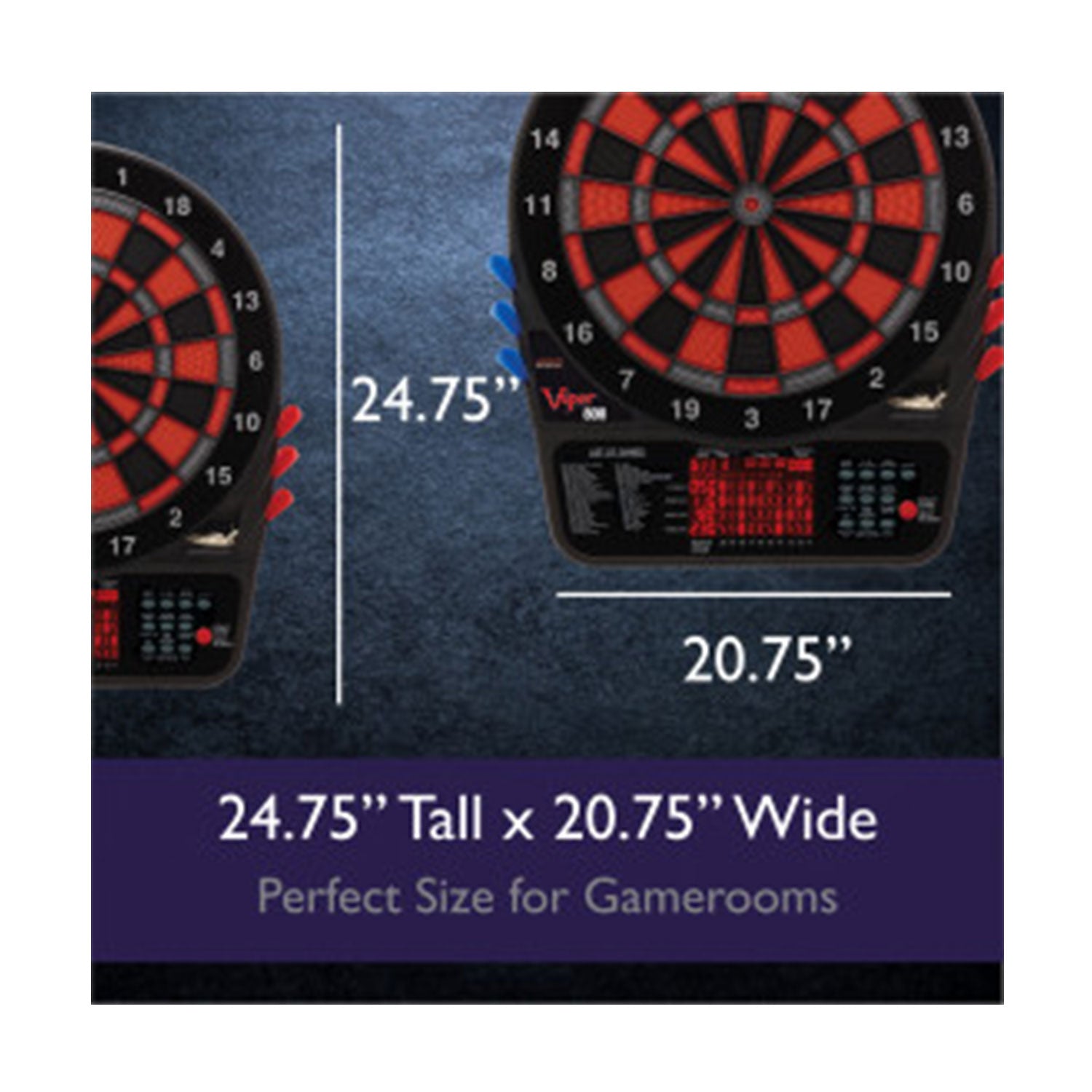 Viper 800 Electronic Soft Tip Dartboard Cabinet Set with Darts for Game Room